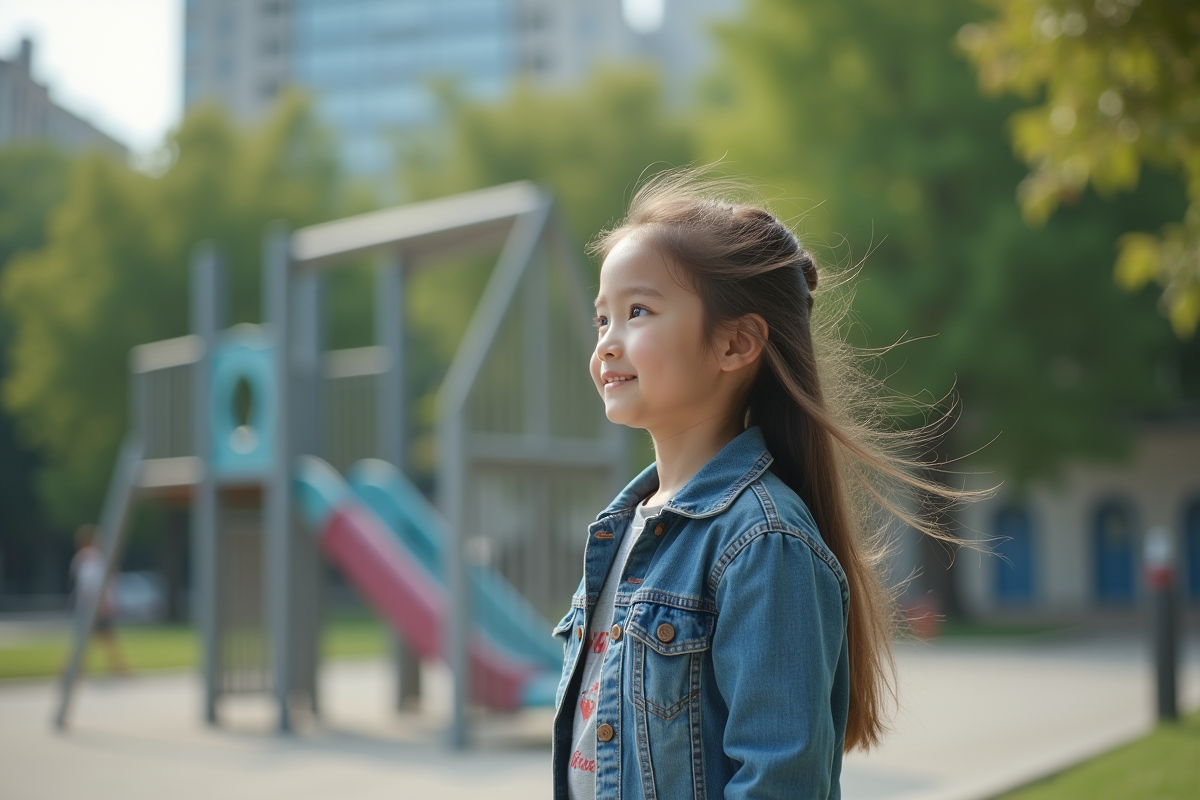 Jeune fille regardant l